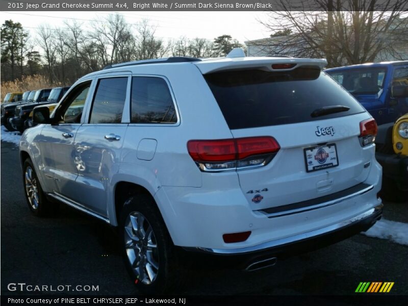 Bright White / Summit Dark Sienna Brown/Black 2015 Jeep Grand Cherokee Summit 4x4