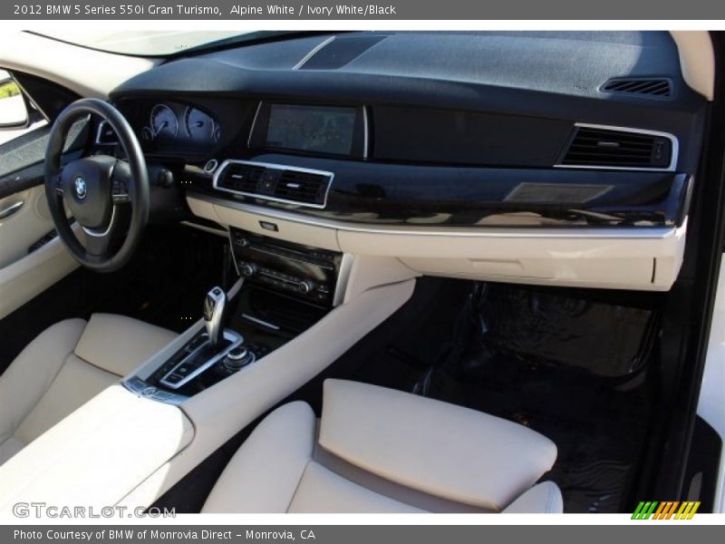 Alpine White / Ivory White/Black 2012 BMW 5 Series 550i Gran Turismo