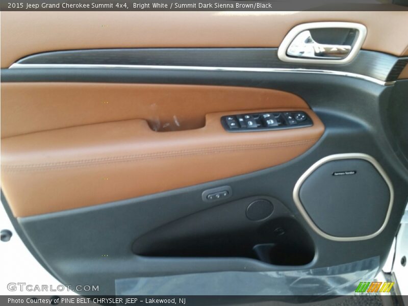 Bright White / Summit Dark Sienna Brown/Black 2015 Jeep Grand Cherokee Summit 4x4