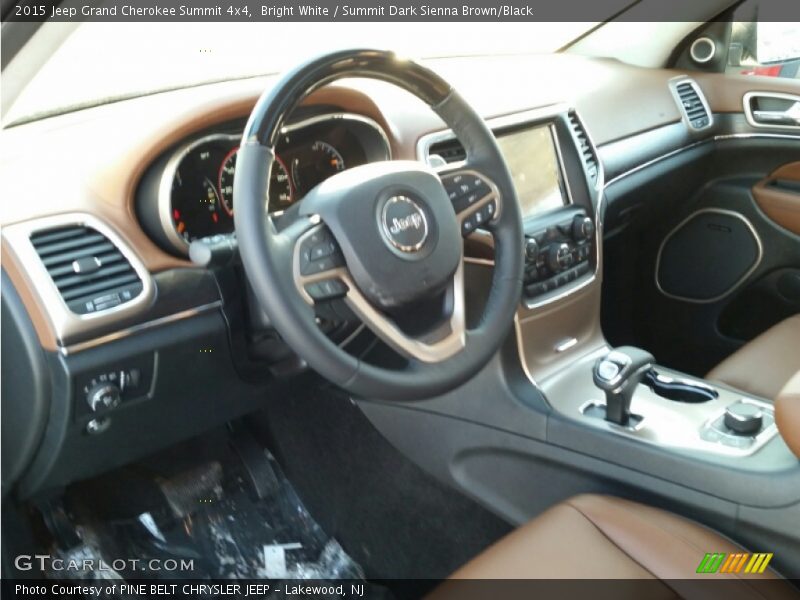 Bright White / Summit Dark Sienna Brown/Black 2015 Jeep Grand Cherokee Summit 4x4