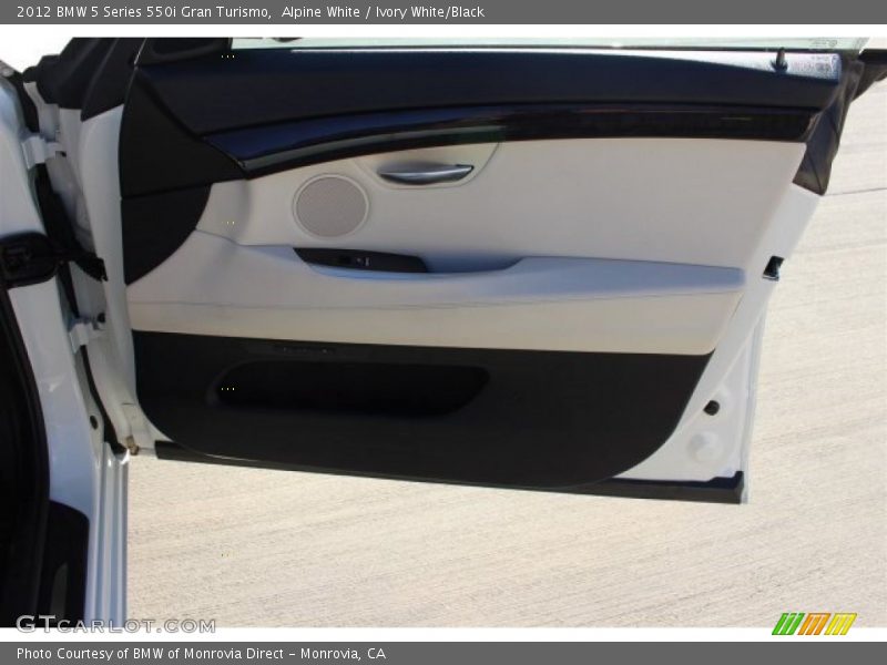 Alpine White / Ivory White/Black 2012 BMW 5 Series 550i Gran Turismo