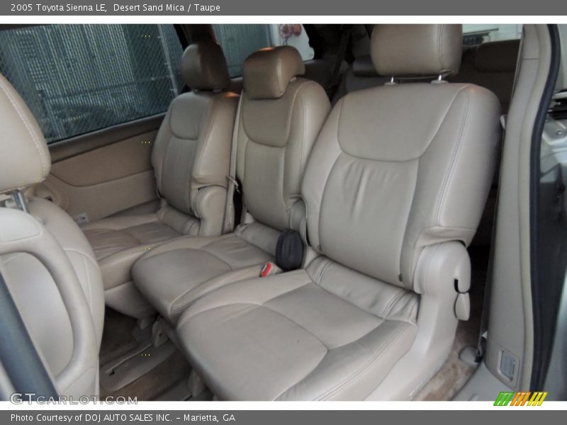 Rear Seat of 2005 Sienna LE