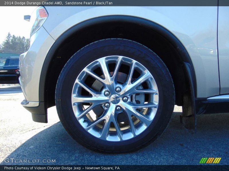 Sandstone Pearl / Black/Tan 2014 Dodge Durango Citadel AWD