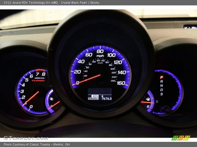Crystal Black Pearl / Ebony 2012 Acura RDX Technology SH-AWD