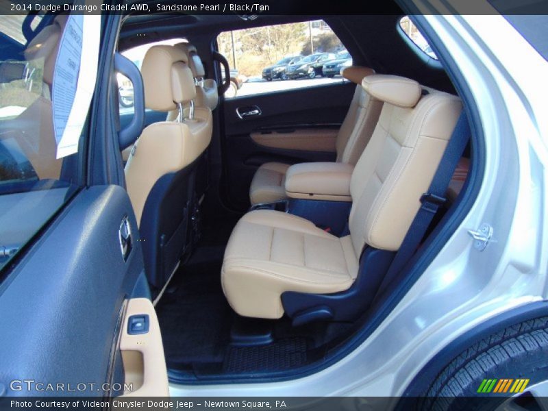 Sandstone Pearl / Black/Tan 2014 Dodge Durango Citadel AWD
