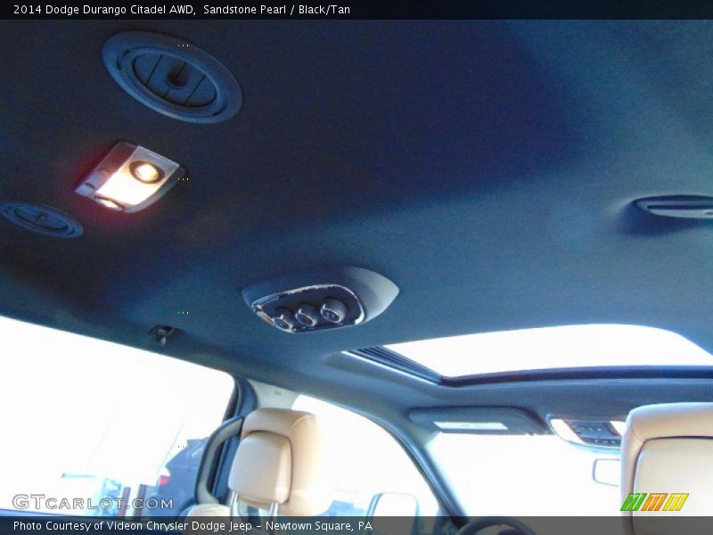 Sandstone Pearl / Black/Tan 2014 Dodge Durango Citadel AWD