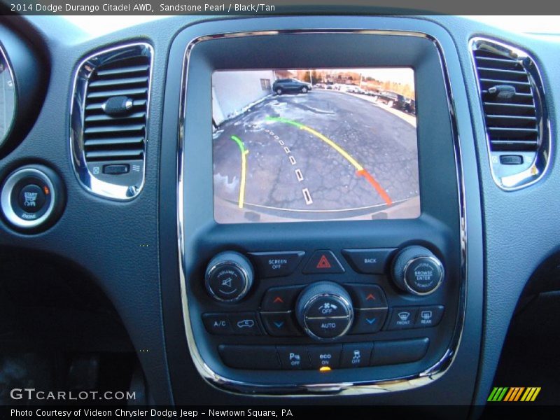 Sandstone Pearl / Black/Tan 2014 Dodge Durango Citadel AWD