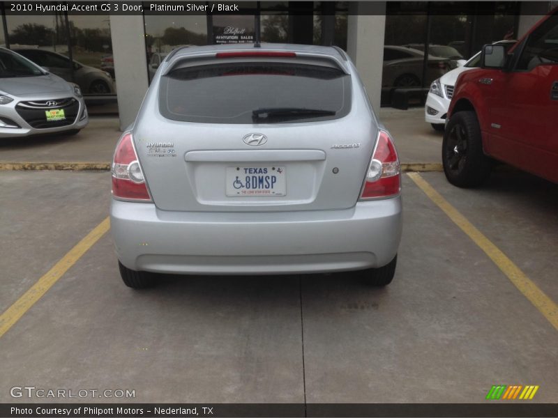 Platinum Silver / Black 2010 Hyundai Accent GS 3 Door
