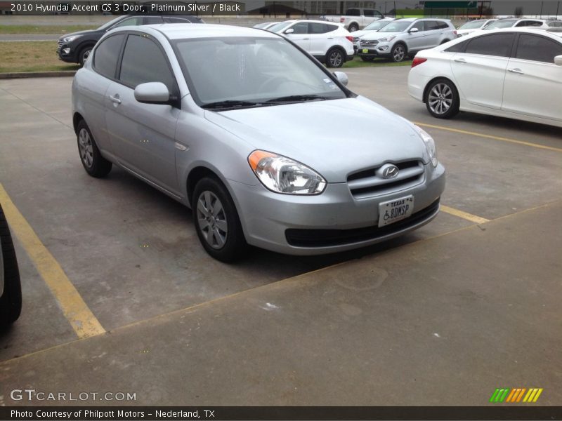 Platinum Silver / Black 2010 Hyundai Accent GS 3 Door