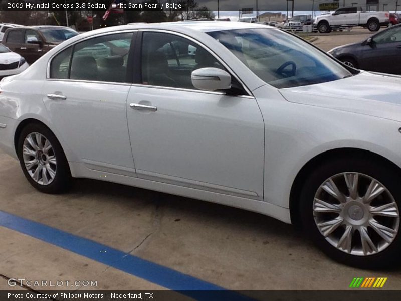 White Satin Pearl / Beige 2009 Hyundai Genesis 3.8 Sedan