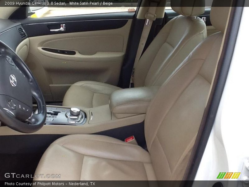 White Satin Pearl / Beige 2009 Hyundai Genesis 3.8 Sedan