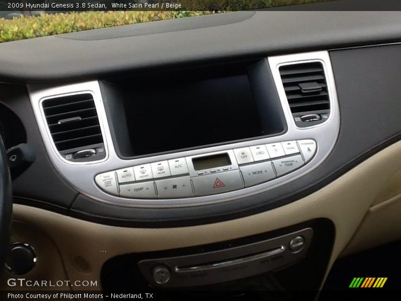 White Satin Pearl / Beige 2009 Hyundai Genesis 3.8 Sedan