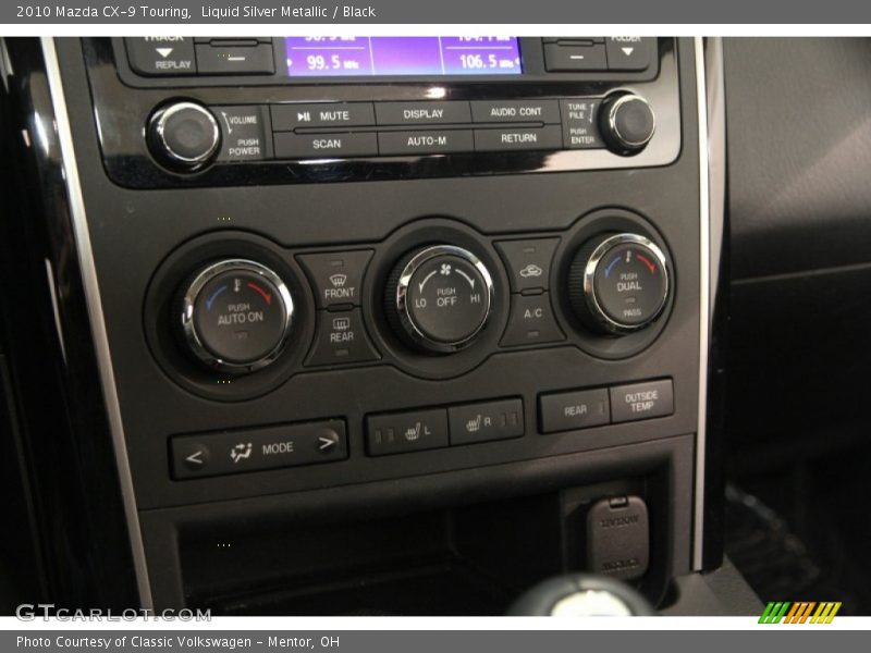 Liquid Silver Metallic / Black 2010 Mazda CX-9 Touring