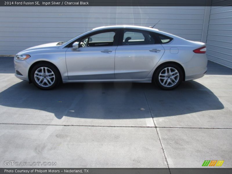 Ingot Silver / Charcoal Black 2014 Ford Fusion SE