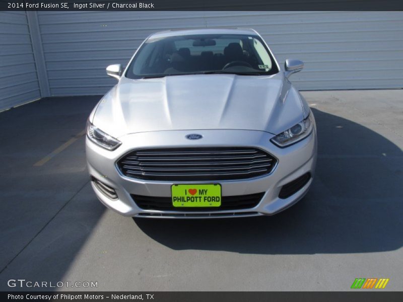 Ingot Silver / Charcoal Black 2014 Ford Fusion SE