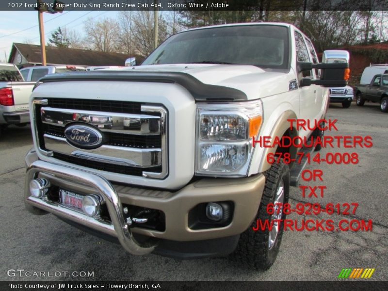 Oxford White / Adobe 2012 Ford F250 Super Duty King Ranch Crew Cab 4x4