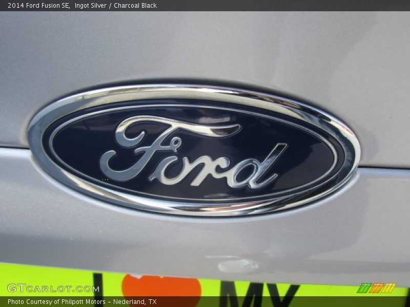 Ingot Silver / Charcoal Black 2014 Ford Fusion SE