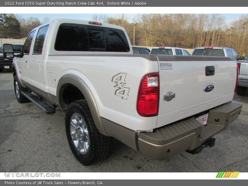 Oxford White / Adobe 2012 Ford F250 Super Duty King Ranch Crew Cab 4x4