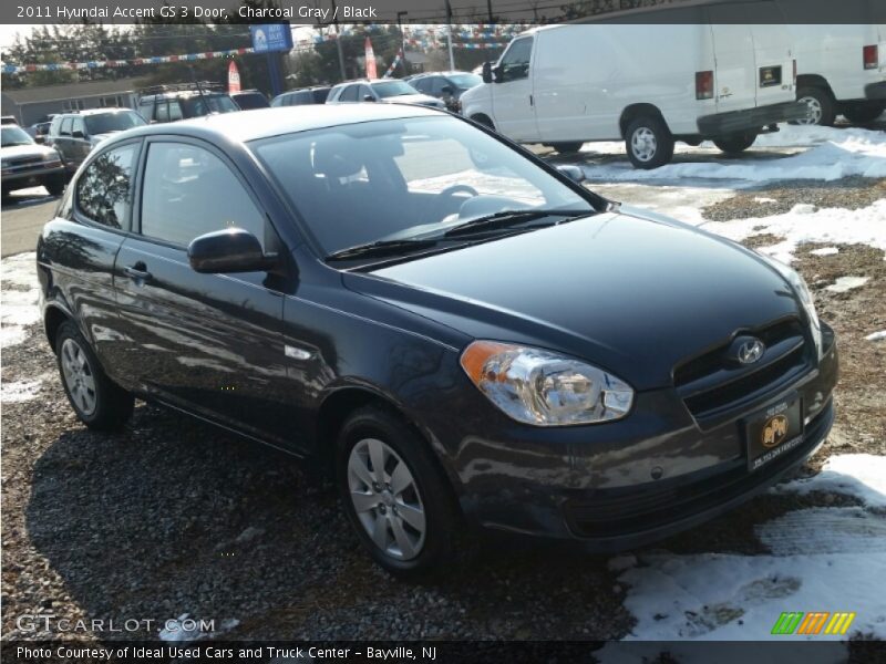 Charcoal Gray / Black 2011 Hyundai Accent GS 3 Door