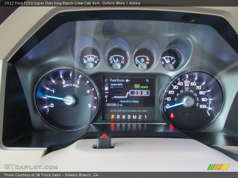 Oxford White / Adobe 2012 Ford F250 Super Duty King Ranch Crew Cab 4x4