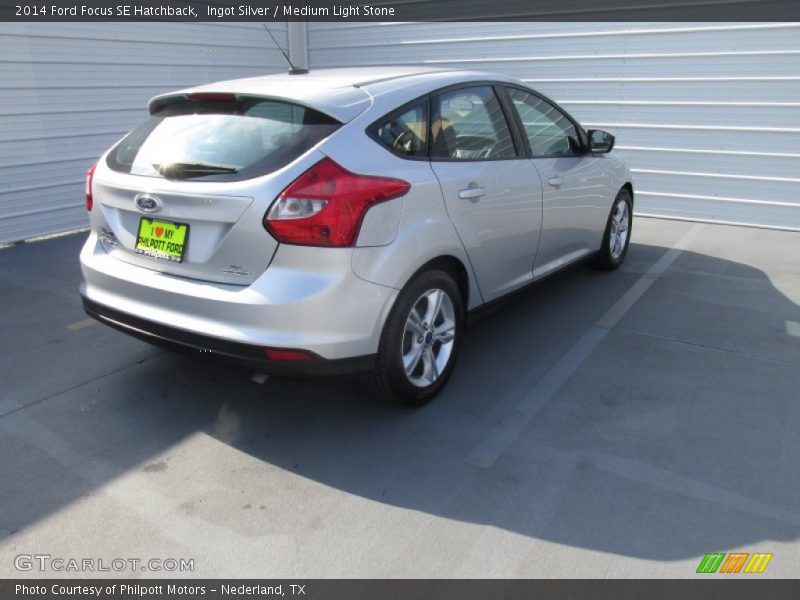 Ingot Silver / Medium Light Stone 2014 Ford Focus SE Hatchback