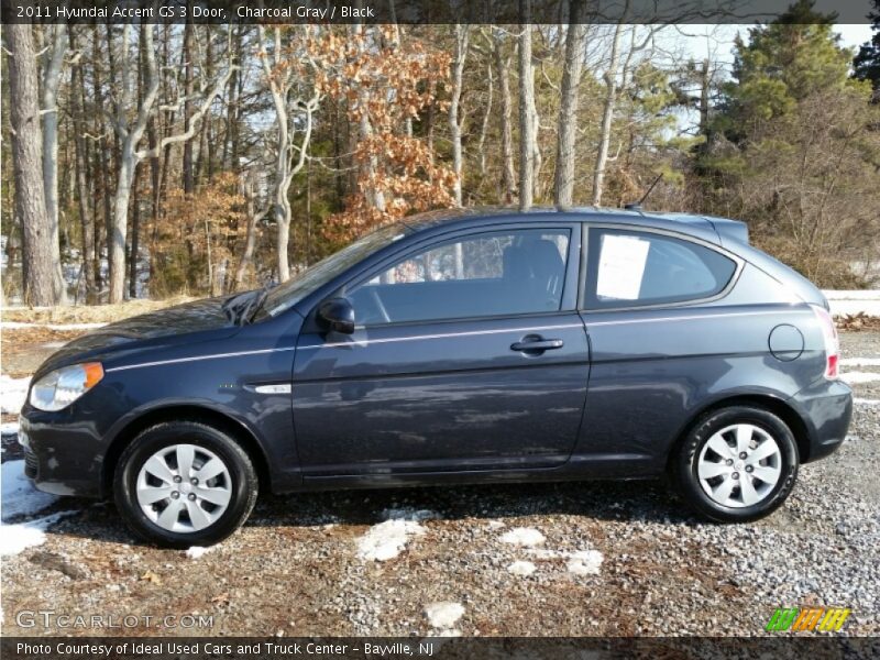 Charcoal Gray / Black 2011 Hyundai Accent GS 3 Door