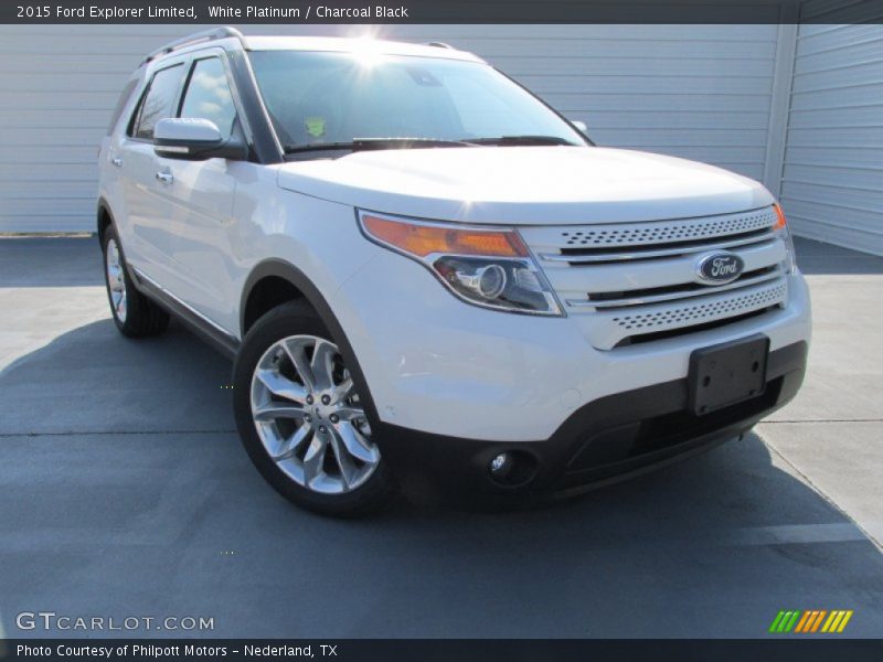 White Platinum / Charcoal Black 2015 Ford Explorer Limited