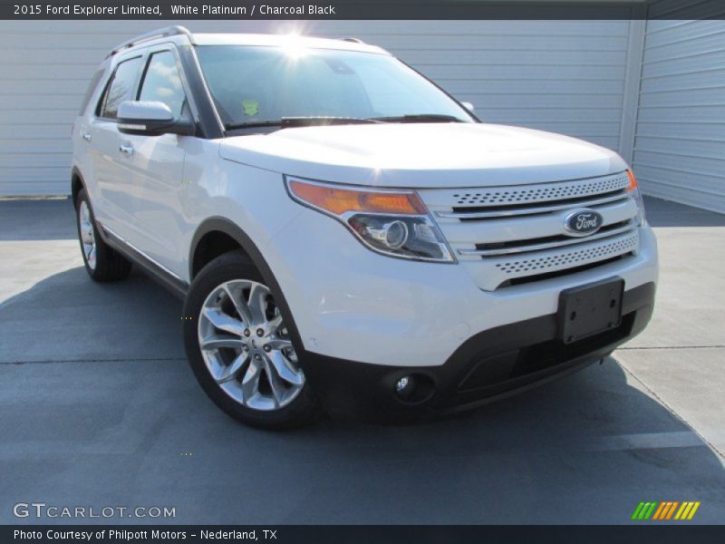 White Platinum / Charcoal Black 2015 Ford Explorer Limited