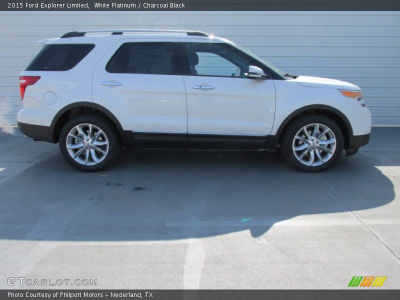 White Platinum / Charcoal Black 2015 Ford Explorer Limited