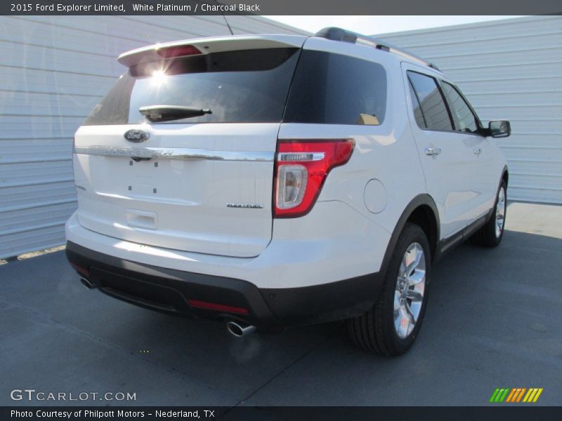 White Platinum / Charcoal Black 2015 Ford Explorer Limited