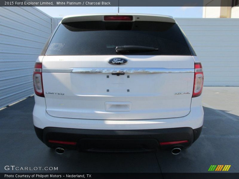 White Platinum / Charcoal Black 2015 Ford Explorer Limited