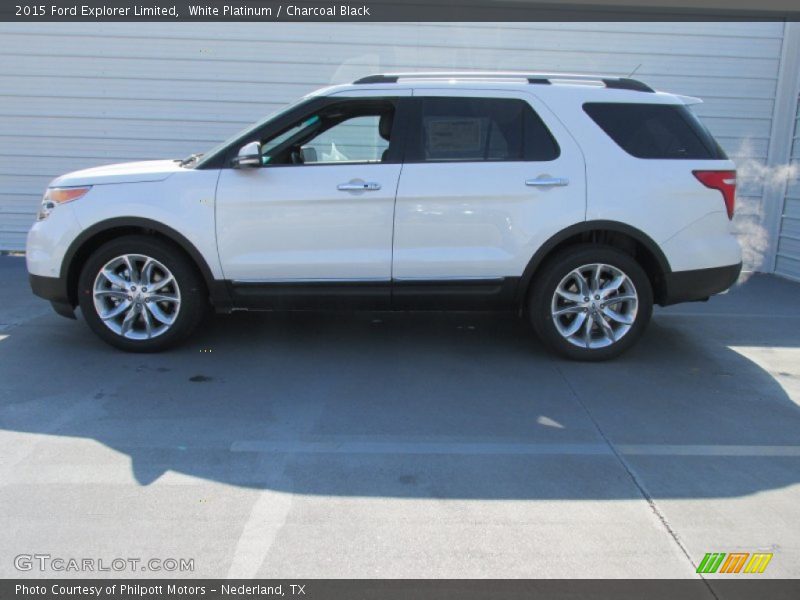 White Platinum / Charcoal Black 2015 Ford Explorer Limited