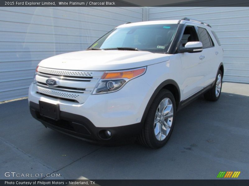 White Platinum / Charcoal Black 2015 Ford Explorer Limited