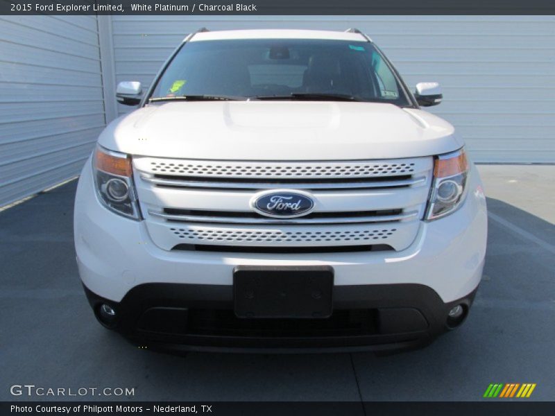 White Platinum / Charcoal Black 2015 Ford Explorer Limited