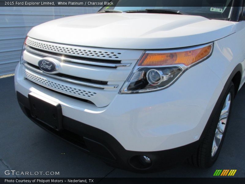 White Platinum / Charcoal Black 2015 Ford Explorer Limited