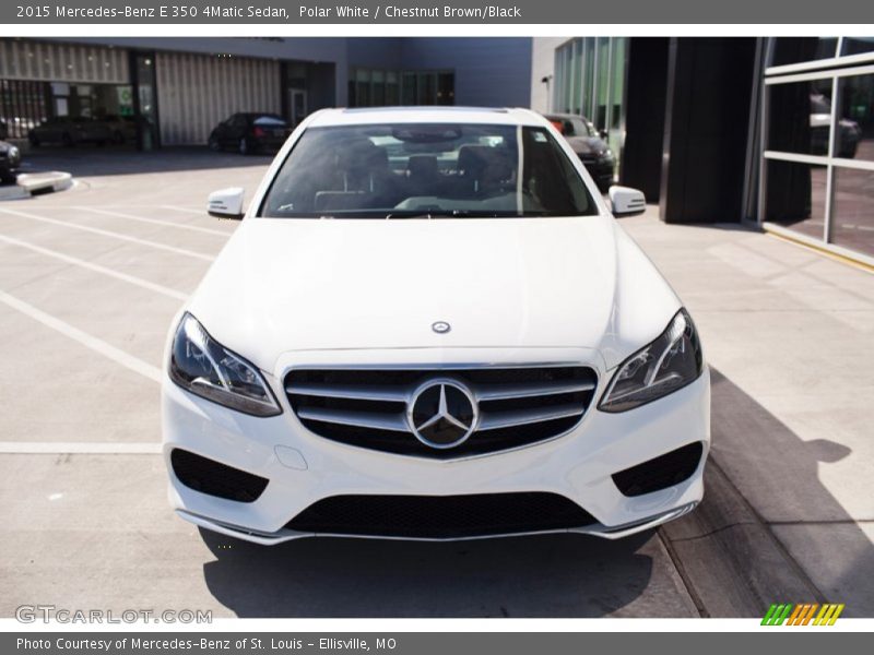 Polar White / Chestnut Brown/Black 2015 Mercedes-Benz E 350 4Matic Sedan