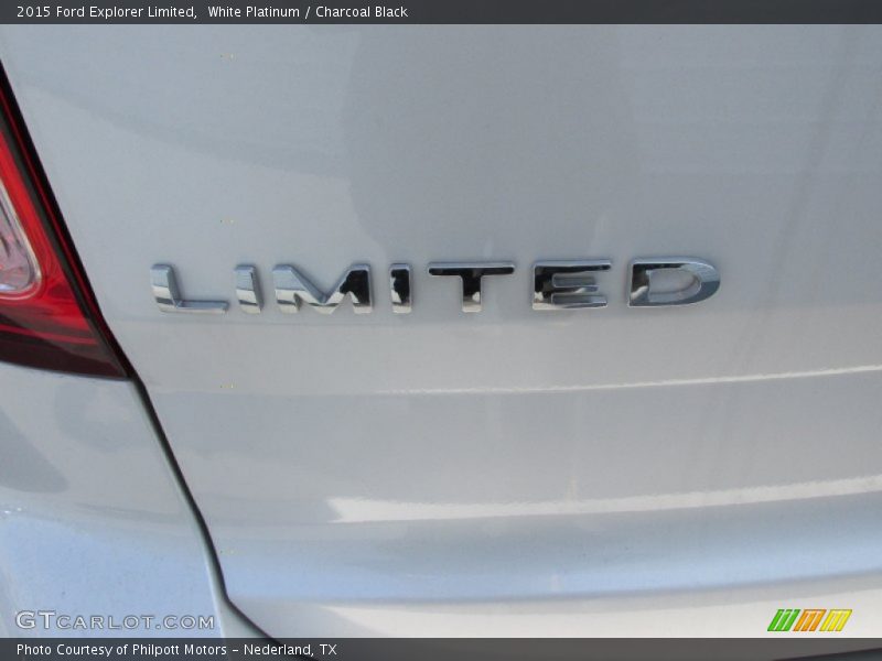 White Platinum / Charcoal Black 2015 Ford Explorer Limited