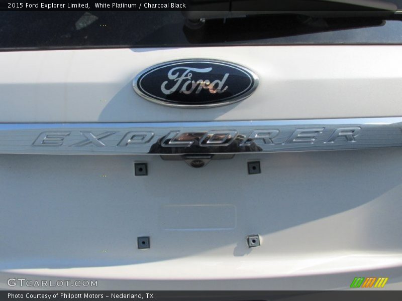 White Platinum / Charcoal Black 2015 Ford Explorer Limited