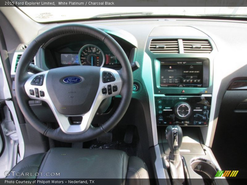 White Platinum / Charcoal Black 2015 Ford Explorer Limited
