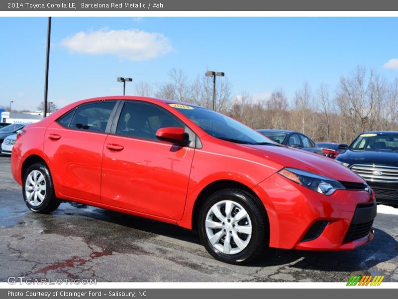 Barcelona Red Metallic / Ash 2014 Toyota Corolla LE