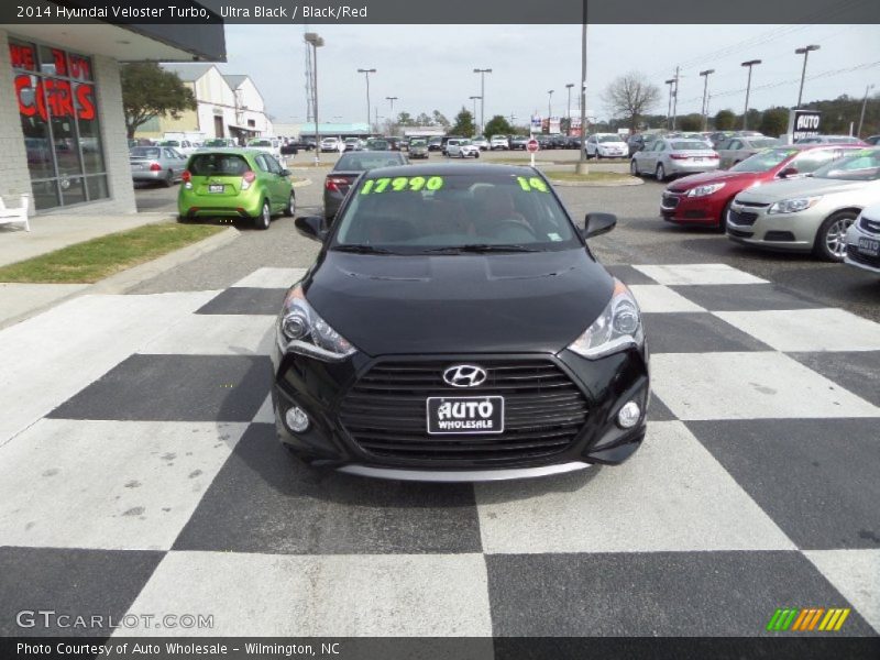 Ultra Black / Black/Red 2014 Hyundai Veloster Turbo
