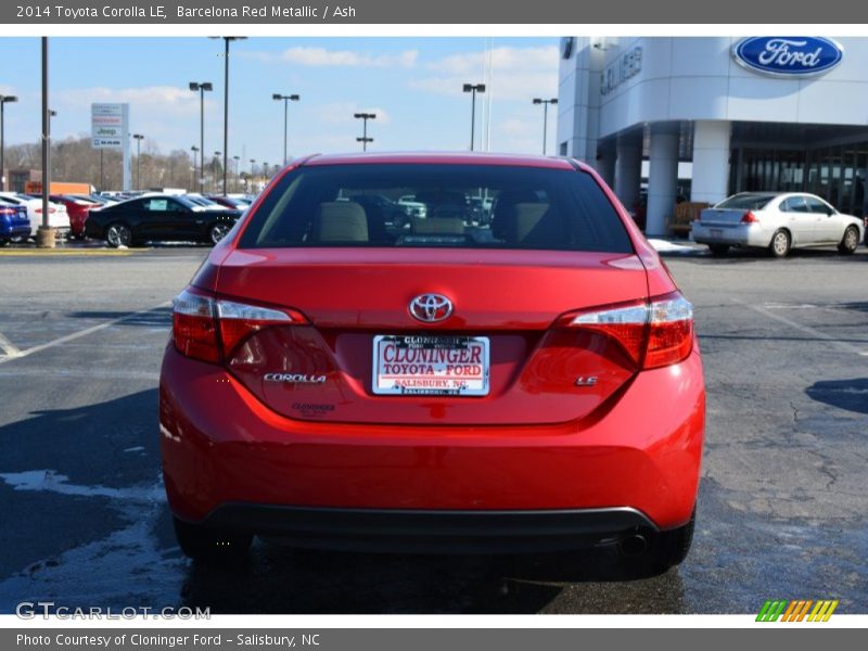 Barcelona Red Metallic / Ash 2014 Toyota Corolla LE