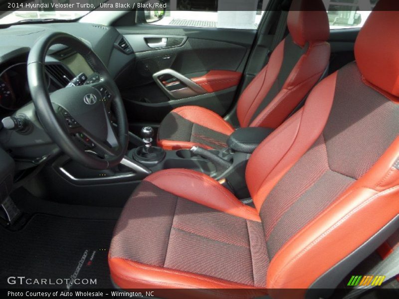 Ultra Black / Black/Red 2014 Hyundai Veloster Turbo