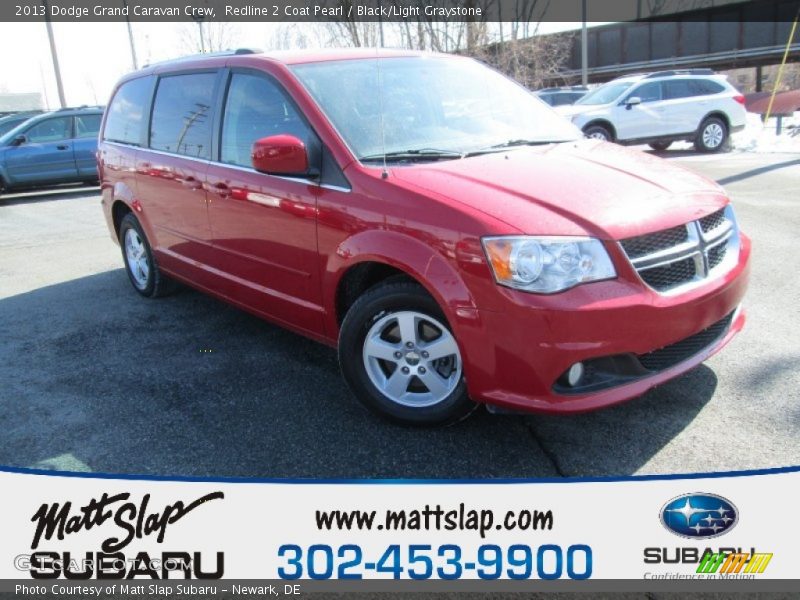Redline 2 Coat Pearl / Black/Light Graystone 2013 Dodge Grand Caravan Crew
