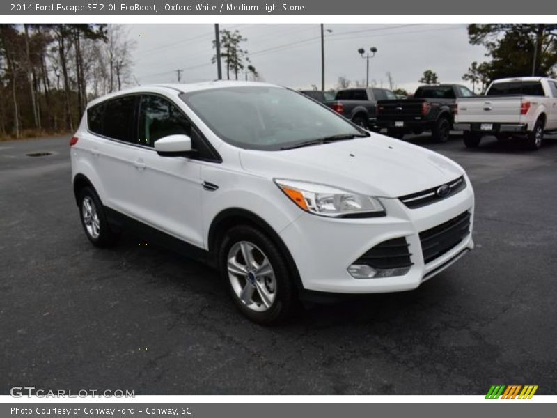 Oxford White / Medium Light Stone 2014 Ford Escape SE 2.0L EcoBoost