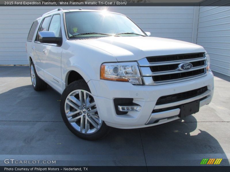 White Platinum Metallic Tri-Coat / Ebony 2015 Ford Expedition Platinum