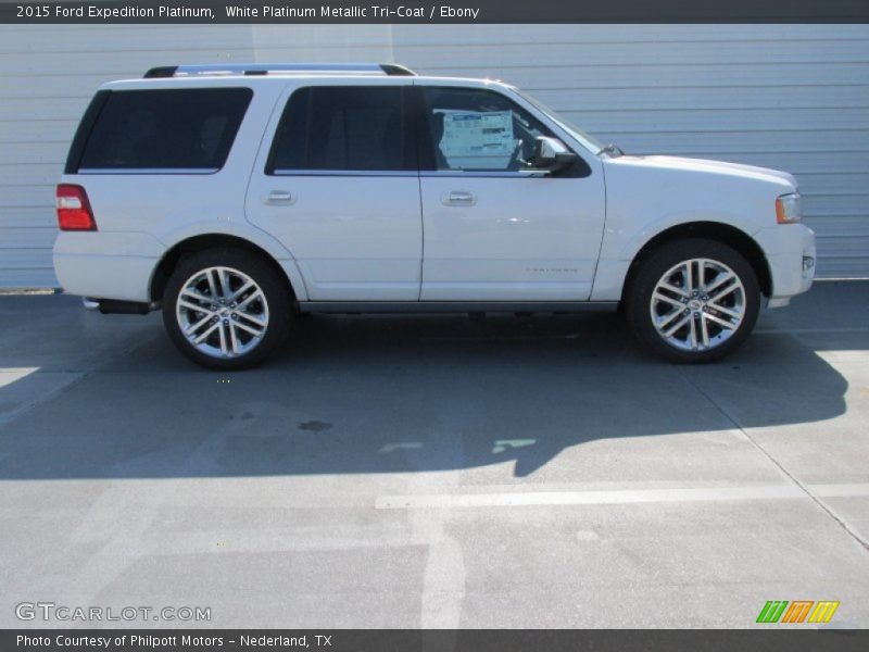 White Platinum Metallic Tri-Coat / Ebony 2015 Ford Expedition Platinum