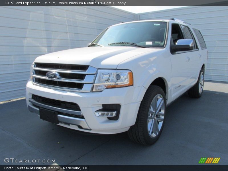 White Platinum Metallic Tri-Coat / Ebony 2015 Ford Expedition Platinum