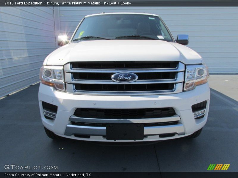 White Platinum Metallic Tri-Coat / Ebony 2015 Ford Expedition Platinum