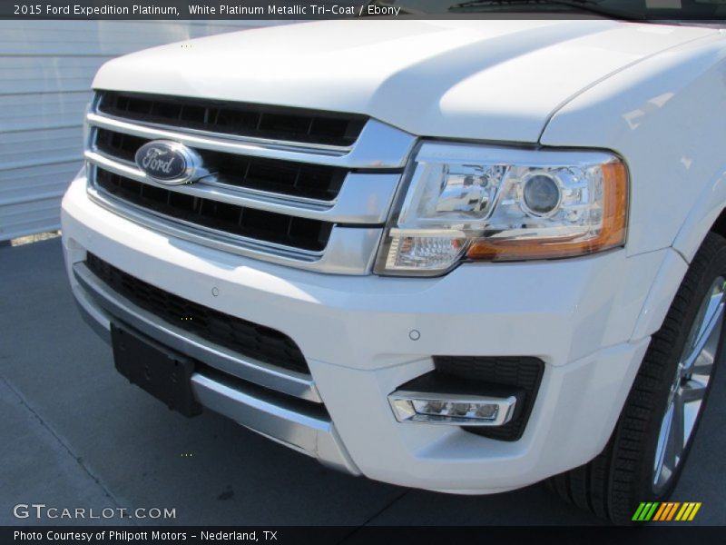 White Platinum Metallic Tri-Coat / Ebony 2015 Ford Expedition Platinum